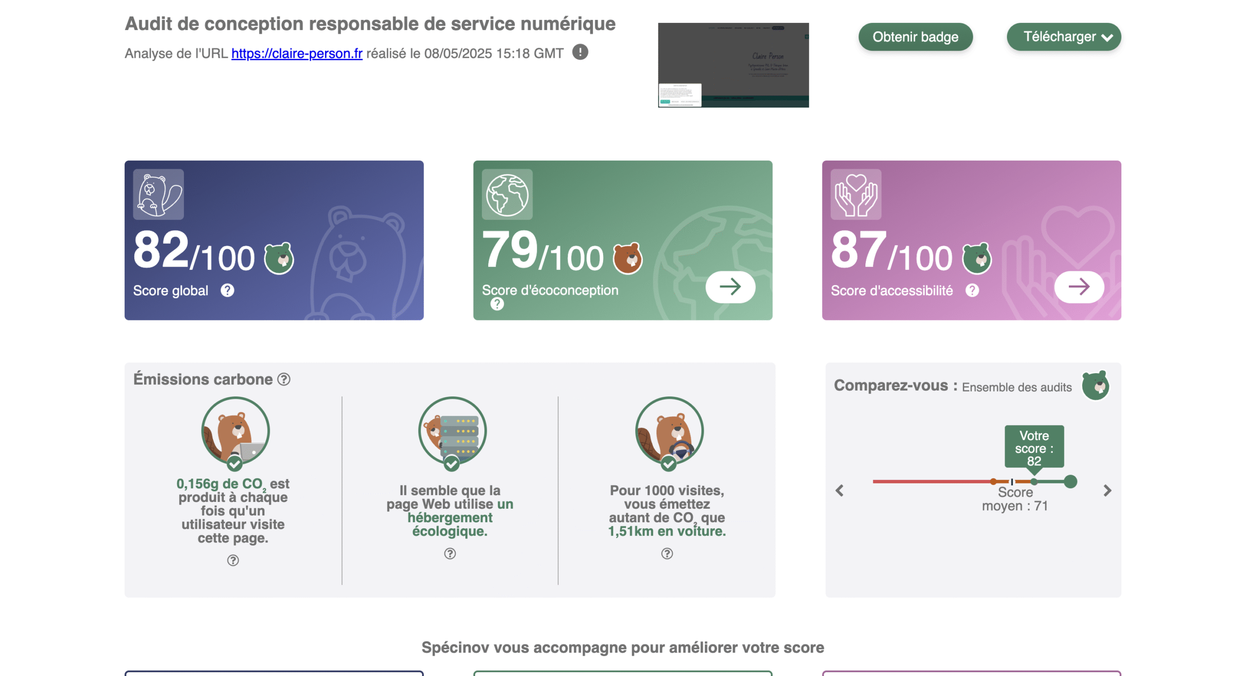 création-site-wordpress-claireperson-psychopraticienne-pnl-therapiesbreves-communicationresponsable-sitewebethique-impactcarbone